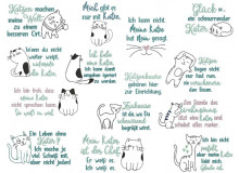 Stickserie - Sprüche Katze Vol. 2